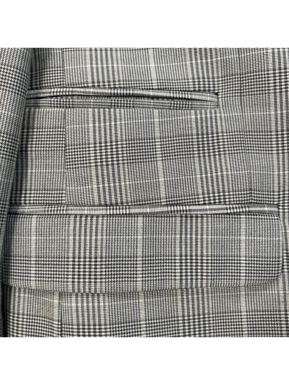 Sean John XL NWT Tan Prince of Wales Plaid Original Fit Elbow Patch Blazer